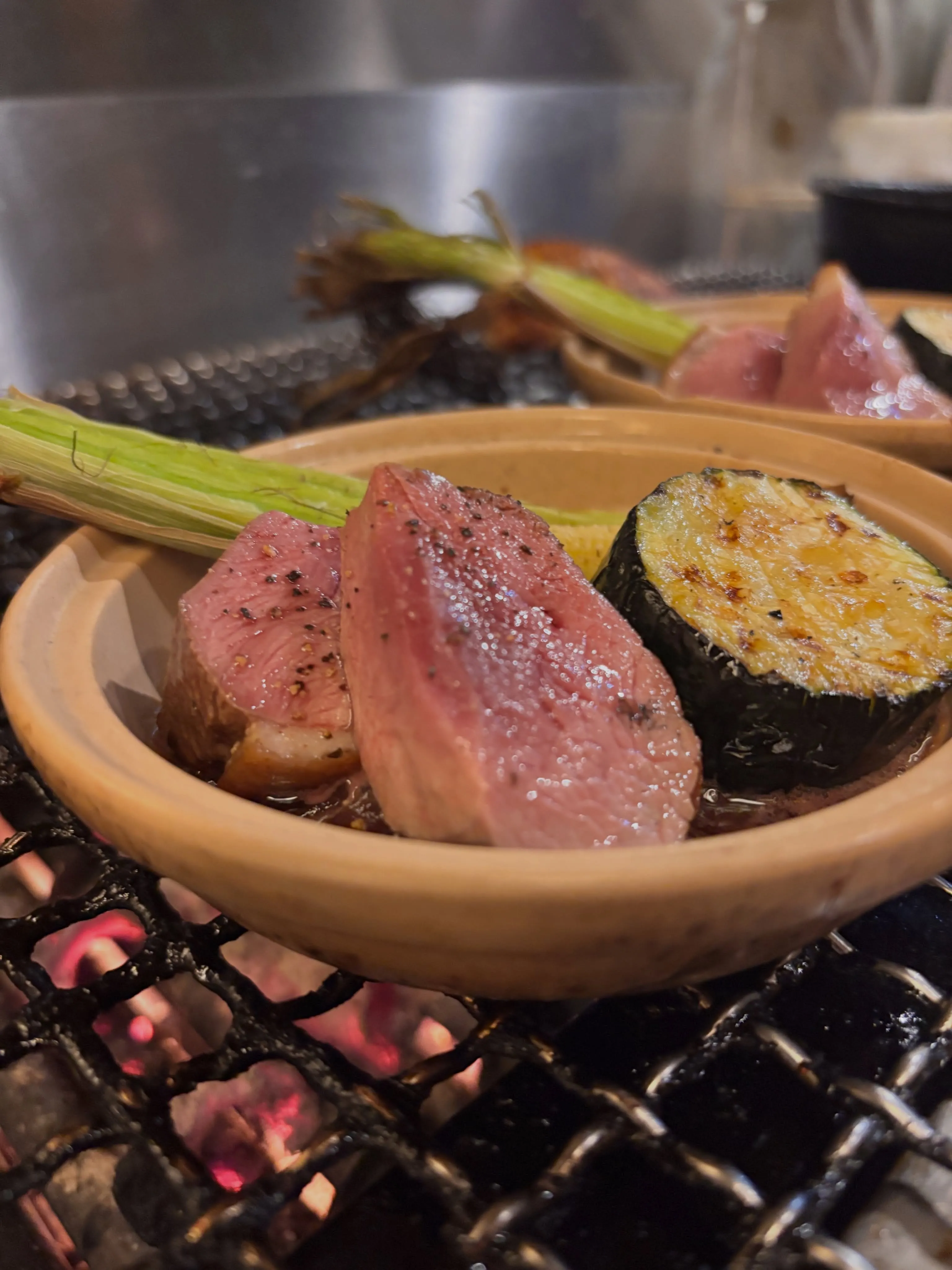 直火でグツグツと...♩